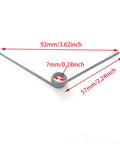 Close-up of 4 Pack Torsion Spring Replacement Kit For Hand Pruners V Shape Springs, showing dimensions and durable metal material.