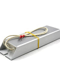 Badass 200W Ladder Aluminum Rheostat Brake Resistor 75 Ohm Solid Block Power Control For Frequency Inverters, silver heatsink with wires.