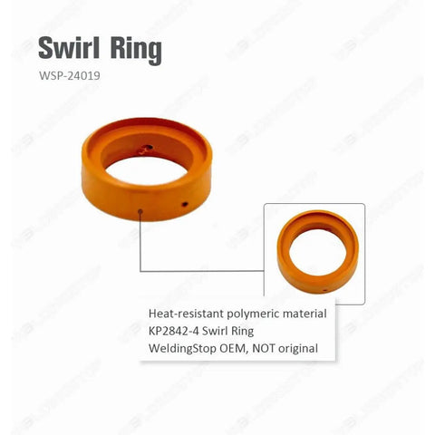 Lincoln Tomahawk 625 LC40 Plasma Cutter Consumables Kit swirl ring, polymeric KP2842-4, heat-resistant material