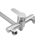 360° Rotatable Wall-Mounted Stainless Steel Kitchen Faucet - Single Handle Mixer Tap for Sink and Cooking - Modern Design