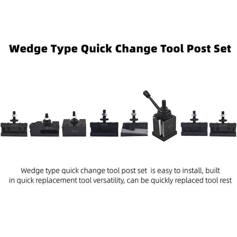 Knockout Deal 8 Piece Quick Change Tool Post Set For 10 To 15 Inch CNC Lathes Wedge Type Kit With Heavy Duty Turning Facing And Boring Holders Built Like A Tank