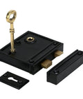 Heavy Duty Cast Iron Rim Lock Built To Last With Weather And Rust Resistance For French And Screen Doors, manual latch, easy install