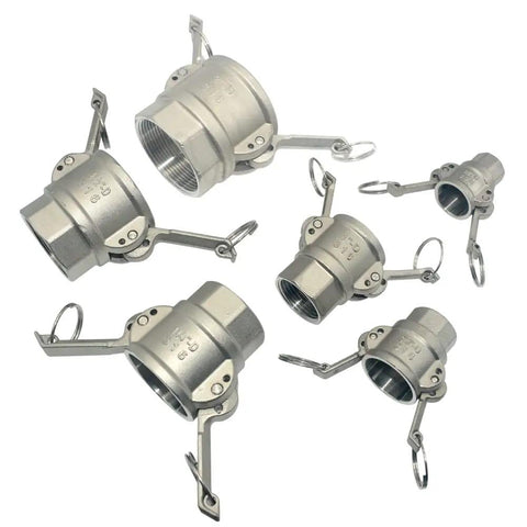 2 Inch Type D Trash Pump Adapter Female Camlock For Cam And Groove Hose Fittings Stainless Steel 316 Heavy Duty Suction Connection for vacuum trucks