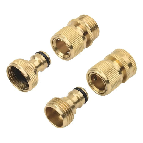 Deionized Inline Water Filter For Streak Free Car Wash And Yard Jobs Three Quarter Inch Quick Attach Fittings, brass connectors