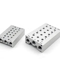Heavy Duty Bar Stock Pneumatic Manifold For Industrial Air Systems With Tough Built Block Design And Quick Connect Ports