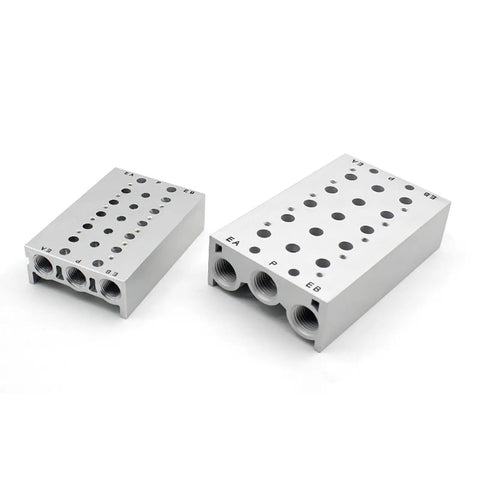 Heavy Duty Bar Stock Pneumatic Manifold For Industrial Air Systems With Tough Built Block Design And Quick Connect Ports