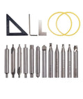 Premium Key Cutting Machine Drill Bits Cutter Set For 368A 339C Locksmith Tools High Speed Steel HSS Aluminum Vertical Key Machine Sharp End Mill 44 5 Mm Hardcore Build Top Shelf Gear That Crushes Workloads Fast For Real., HSS cutter bits set with triangle tool and end mills for 368A 339C key machine