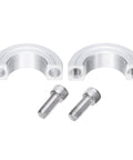 Top-Notch Aluminum Double Split Clamp-On Shaft Collars for 1-Inch Shafts - 4-pack set with secure set screws and open view