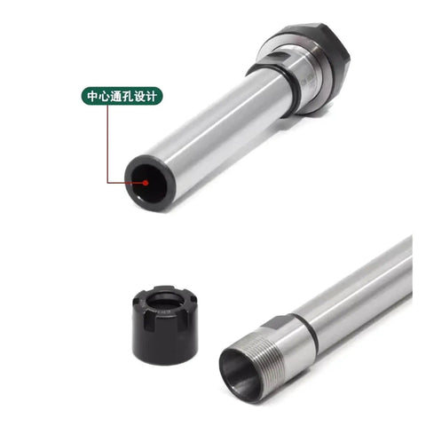 Heavy Duty ER8 ER11 ER16 ER20 ER25 ER32 Extension Rod For CNC Milling Machine With Ultra Low Runout, showing alloy steel design.