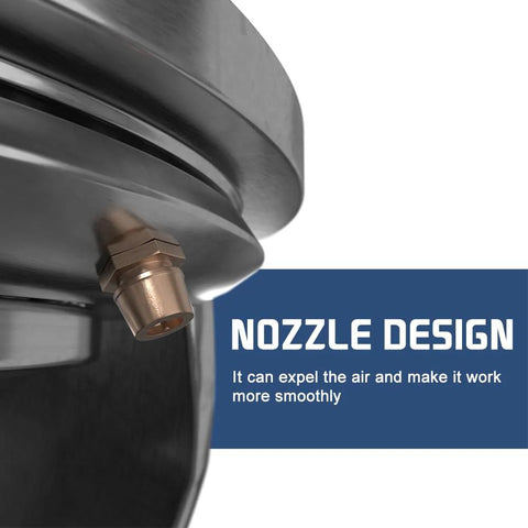 Close-up of nozzle design on heavy duty gate wheel for pneumatic tire, highlighting air expulsion feature.