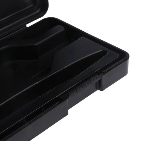 Close-up of Compact Portable Caliper Storage Box For 150mm 6 Inch Stainless Steel Digital Vernier Black Plastic Carry Case