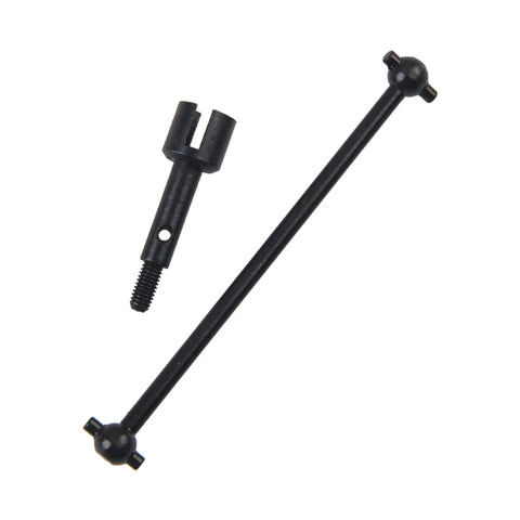 Top Shelf Steel Drive Shaft And Wheel Stub Axle Dogbones Adapter With Axle Hub For Wltoys 144001 14 Scale RC Car Buggy Upgrade Parts, black steel components