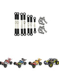 7 Piece Front And Rear Tie Rod Servo Link Rod Set With Ball Heads For 144001 144010 124017 And 124019 RC Cars Durable Metal And Plastic Upgrade Easy To Install Precision Steering Replacement Parts, RC link rods and ball heads