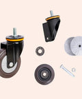 Badass Heavy Duty Swivel Casters With Dual Lock Brakes Smooth As Butter Rubber Wheels For Furniture with M12 threaded stem components.