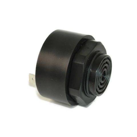 Heavy Duty Forklift Buzzer Replacement Part 7918915225 for Electrical Systems, black, cylindrical design with electrical connector.