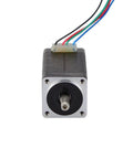 Stepper motor Nema 8, bipolar micro, black body with silver faceplate and multi-color wiring