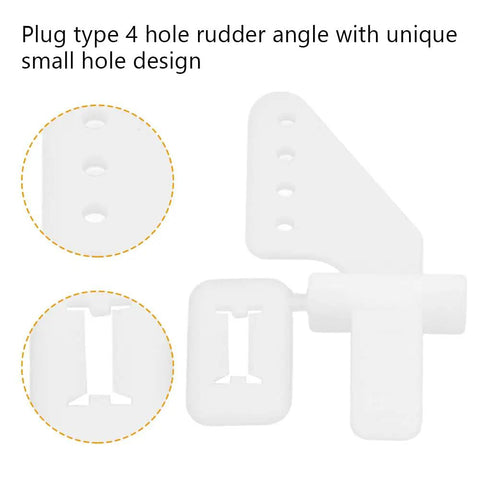 RC Airplane Control Horns And Clevis Kit 20 Sets 4 Hole Rudder Angle Easy Install Plug N Play Upgrade Spare Part Detail
