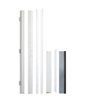 Top Shelf Fiberglass Entry Door Thirty Six By Eighty Inches Nine Lite Low E Glass Primed White Oak Knock Down Build hardware components.