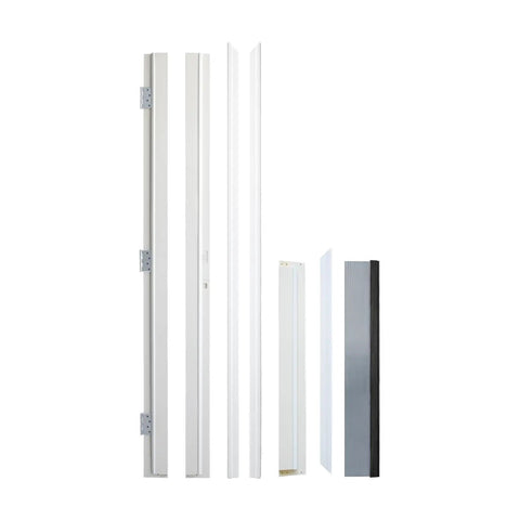 Top Shelf Fiberglass Entry Door Thirty Six By Eighty Inches Nine Lite Low E Glass Primed White Oak Knock Down Build hardware components.