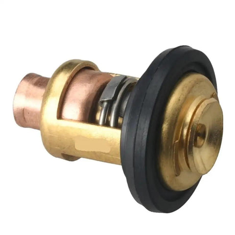 High Performance 19300 Zy6 003 Thermostat For Yamaha 2 Stroke Outboard Fits Bf75 BF90 Bf115 BTB150 Boat Engine Cooling Part Durable Swap brass thermostat with black seal, side view