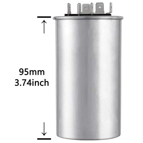 Beefed Up 55 Plus 15uF 250V CBB65B Dual Run Circular Start Capacitor with 95mm height for AC motors and heat pumps