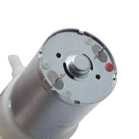 Close-up of Small But Mighty 6V DC Mini Air Pump for Aquariums and Treatment Tools, Electric Vacuum Pump with aluminum casing