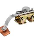 Hole Plug Magnet XL Hands Free Weld Tool with Pivoting Magnetic V-Pad Base and Spring Loaded Arm on white background.