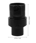 Black plastic vacuum hose adapter from the Vacuum Hose Adapter Kit For Wet Dry Shop Vac And Industrial Cleaners Universal Connector Set