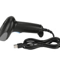 Rugged Handheld Barcode Scanner Reads 1D 2D And QR Codes With ABS Body IP54 Dust Protected, USB cable, side view