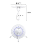 Heavy Duty Adhesive Swivel Hooks Four Pack No Drill Rotating Wall Mounts For Living Room Lights Indoor Plants Wind Chimes surface details