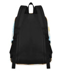 Back view of Dog Daisy Sunglass Themed Backpack With Insulated Cooler Lunch Box Lightweight 15.6 Inch Laptop Daypack Scratch Resistant