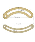 10 Pieces Lid Support Hinges For Wooden Boxes And Cabinets, Gold Iron Recurved Stay Hinges, Size 69 By 9 Mm, Dimensions