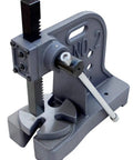 Professional Two Ton Arbor Press Built Freakin Solid With A Heavy Cast Iron Base And Precision Machined Steel Anvil, side view of the sturdy bench mount.