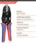 Pro-Grade Ratcheting Crimping Tool For Sleeves Ferrule Ends And Pin Terminals, Heavy-Duty Wire Crimper with Specifications