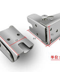 Big League Heavy Duty 90 Degree Folding Self Locking Furniture Hinge In Dark Bronze Galvanized Iron Support Bracket For No Sweat Diy Builds close-up view with dimensions.