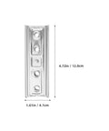 Heavy Duty Hidden Headboard Wall Mount Brackets For Sofa And Couch Sections With Solid Silver Metal Connectors, 4.72in size.