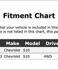 Chevrolet S10 Rear Parking Brake Hardware Kit 1998 2004 Premium OE Replacement Includes All Clips Pins And Springs Easy Install Plug And Play Durable Quality For Safe Stopping And Reliable Braking Performance fitment chart