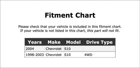 Chevrolet S10 Rear Parking Brake Hardware Kit 1998 2004 Premium OE Replacement Includes All Clips Pins And Springs Easy Install Plug And Play Durable Quality For Safe Stopping And Reliable Braking Performance fitment chart