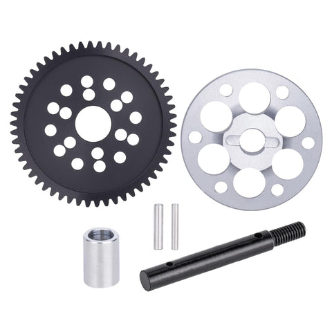 54T 32P Spur Gear With Slipper Eliminator For SCX10 VFD Transmissions Hop Ups Lightweight Aluminum Slipper And POM Gear Self Lubricating And Silent Fits VS4 10 Axial 3 Gear Transmissions Uses 13T Motor Gear For Better Torque And Smooth Acceleration