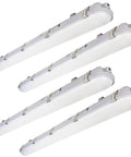 4Ft LED Vapor Tight Light 60W 6600lm Waterproof Outdoor Shop Fixture 5000K IP65 100-277V Vapor Proof Lighting for Parking Garage Car Wash
