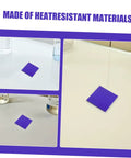 Must Have Set Of 2 Cobalt Glass Sheets 5x5cm For Chemistry Flame Color Reaction Tests, showing heat resistant lab plates.