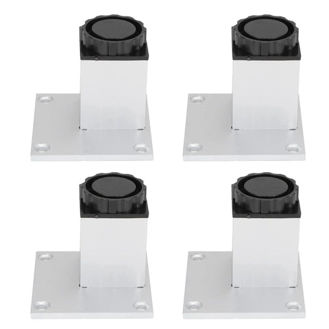 Four Pack Adjustable Square Aluminum Cabinet Legs 60mm For Cabinets And Tables With Height Adjustment, Heavy Duty, Oxidized Coffee