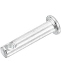 10 Pack 3/16 Inch By 7/8 Inch Single Hole Clevis Pins, Carbon Steel, Flat Head, Blue White Finish, shown individually angled view