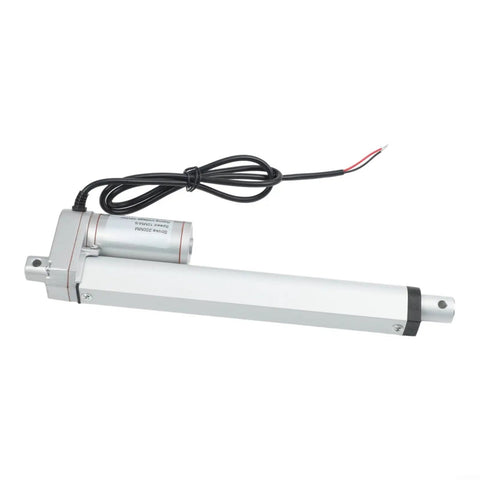12V Electric Linear Actuator With Straight Push Pull Rod for Heavy Duty Industrial Automation and Sofa Lifts IP65 waterproof, alloy build, 200mm long.