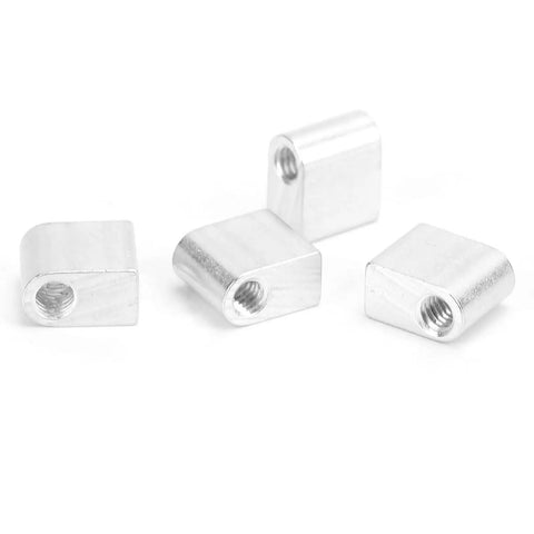 Precision Robotic Corner Gussets 4 Pack 11X8.5X6MM lightweight alloy brackets for automation machines, showcasing threaded corners.