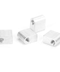 Precision Robotic Corner Gussets 4 Pack 11X8.5X6MM in light alloy, ideal for secure 90-degree structural fastening.
