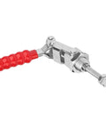 Knockout Slick Stainless Steel Push Pull Toggle Clamp With Quick Release Handle For Garage Shop Woodworking Jigs And Workshop Fixtures Compact Heavy Duty Tool showing red handle and stainless steel construction.