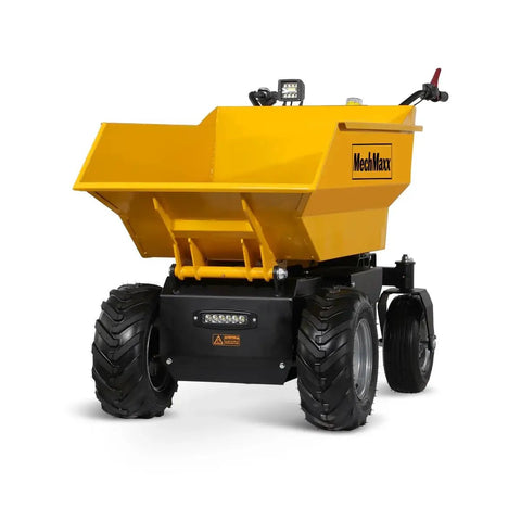 Heavy Duty 1100 Lb Haul Ready To Roll Electric Wheel Barrow Dumper Cart With 48V Battery 1000W Brushless Motor Hydraulic Tipping