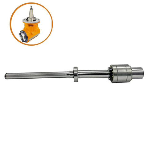 Rock Solid R8 Milling Machine Spindle Shaft With Precision Splines And Heavy Duty Sealed Bearings Complete 545mm Replacement Kit close-up view