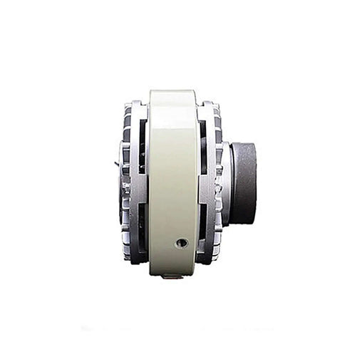 Side view of Shaft Magnetic Powder Brake With Manual Tension Controller Kit For Bagging Printing And Dyeing Machines 0.6 Kg To 20 Kg Torque Range Pro Grade Durable Alloy Powder For Stable Torque And Long Life 2.5 Kg Version